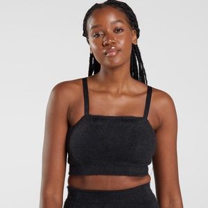 Gymshark X Whitney Simmons Eyelash Knit Bandeau - Black